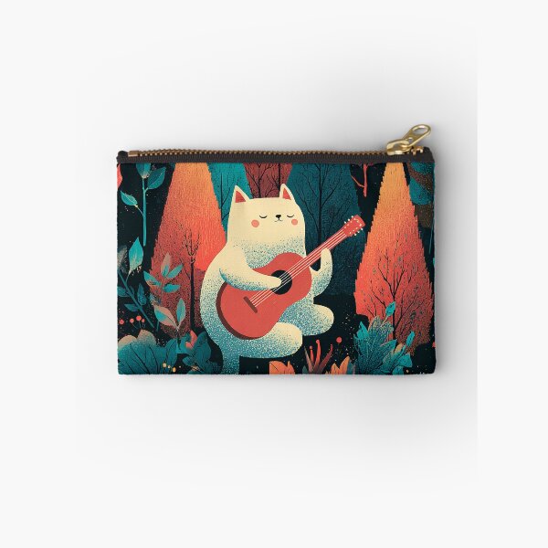 Item preview, Cat Playing Guitar in Autumn Forest – Music Cat designed and sold by D-Oles-Mercher.