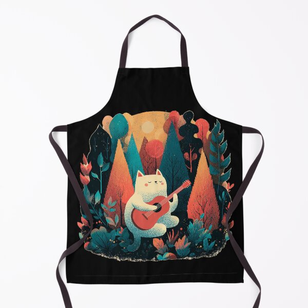 Item preview, Cat Playing Guitar in Autumn Forest – Music Cat designed and sold by D-Oles-Mercher.