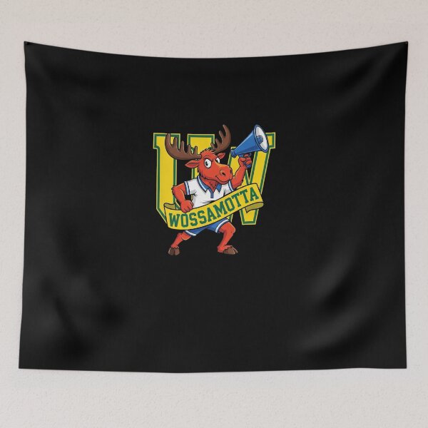 Item preview, Wossamotta University Moose Mascot Retro Tee #7837 designed and sold by shawn-muse.
