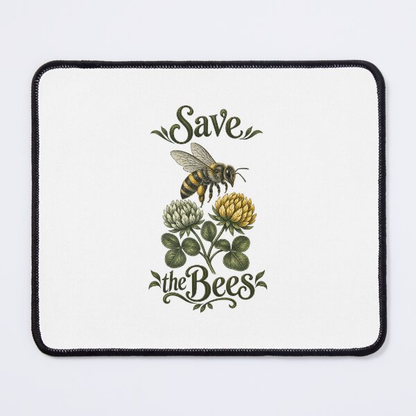 Item preview, Save the Bees | Cottagecore Pollinator Botanical | Bee Lover Gift designed and sold by Brackenlume Studio.