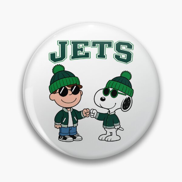 Item preview, Charlie Brown & Snoopy New York Jets Football Retro F310 designed and sold by GLUVY-THEME.