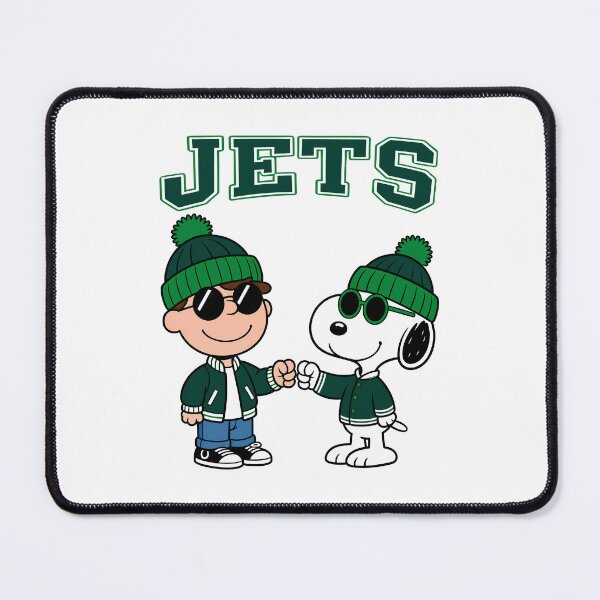 Item preview, Charlie Brown & Snoopy New York Jets Football Retro F310 designed and sold by GLUVY-THEME.