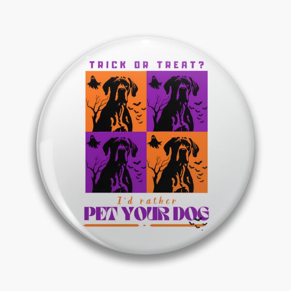 Item preview, Trick Or Treat I'D Rather Pet Your Dog - Funny Dogtrovert Halloween Pop Art designed and sold by ylva-nLoeb.