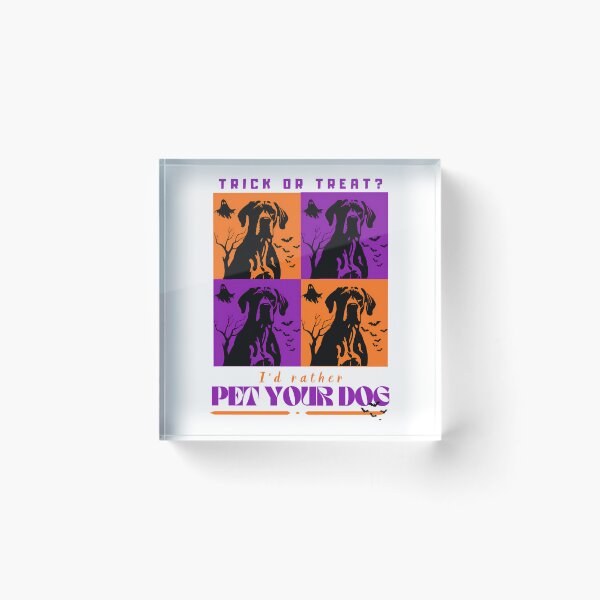 Item preview, Trick Or Treat I'D Rather Pet Your Dog - Funny Dogtrovert Halloween Pop Art designed and sold by ylva-nLoeb.