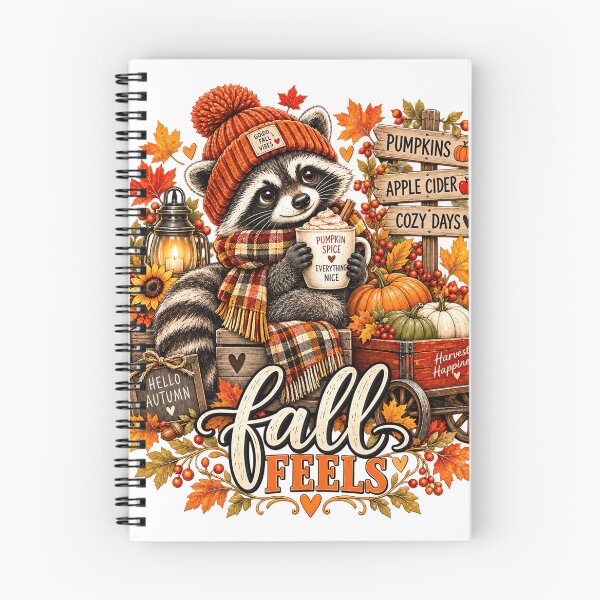 Item preview, Fall Feels Cozy Raccoon Pumpkin Spice Autumn designed and sold by KireVeronica.