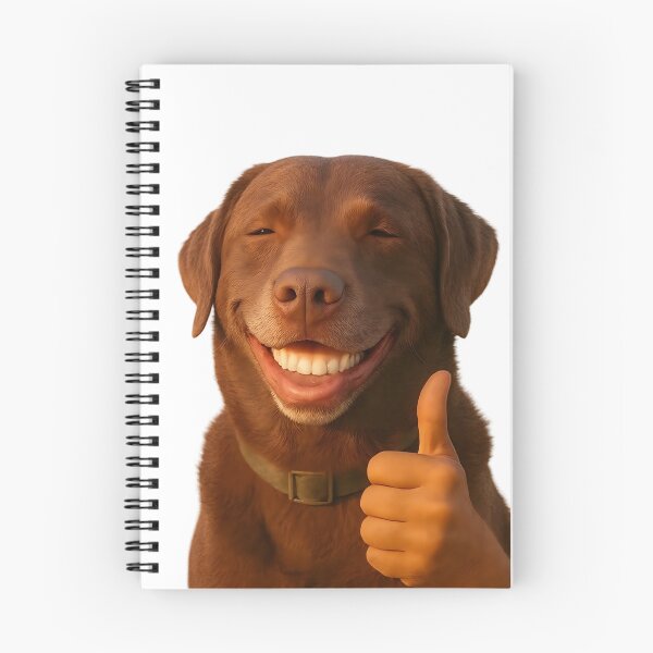 Item preview, Funny Smiling Dog Thumbs Up | Happy Chocolate Labrador Meme designed and sold by Kruti Collection.
