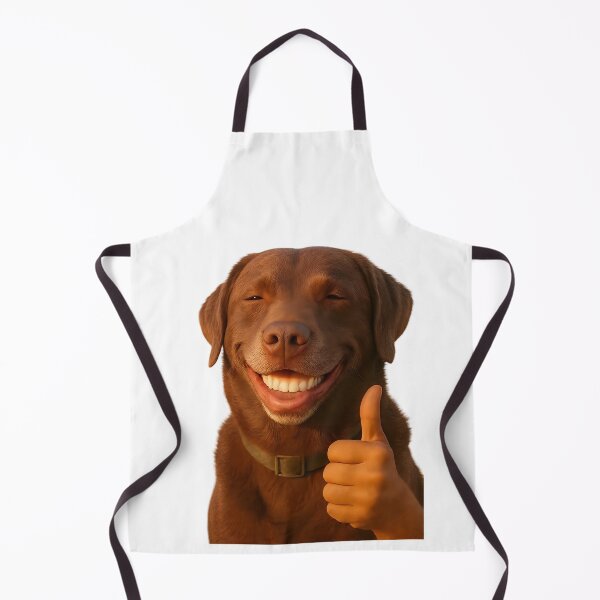 Item preview, Funny Smiling Dog Thumbs Up | Happy Chocolate Labrador Meme designed and sold by Kruti Collection.