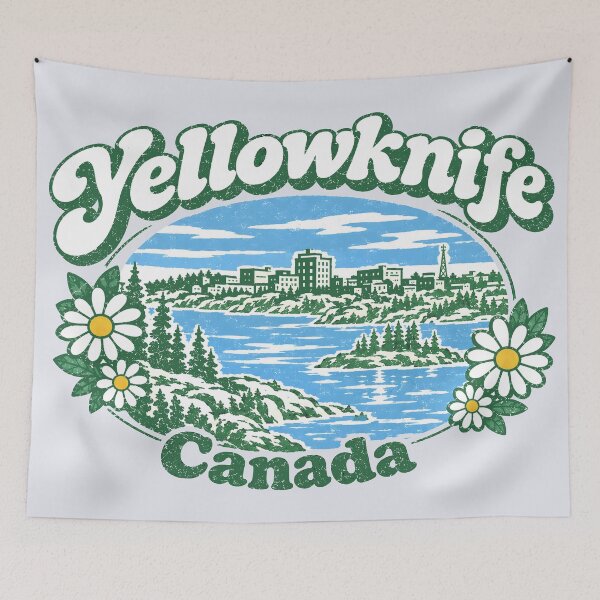 Item preview, Yellowknife Cute Groovy City designed and sold by HowToCanadian.