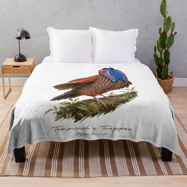 Item preview, Temminck's Tragopan on Mossy Branch Bird Illustration designed and sold by Takeda-art.