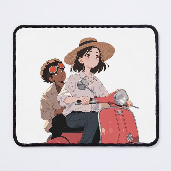 Item preview, Red Motobike Scooter Manga with Friend designed and sold by zangess1.