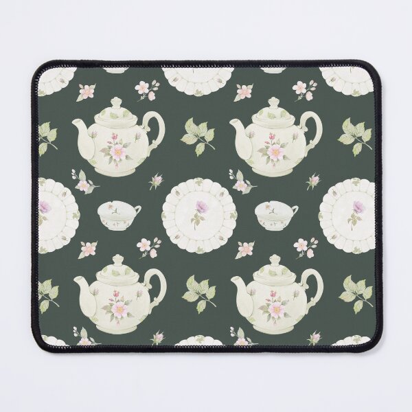 Item preview, Vintage Rose Teapot Watercolor Pattern designed and sold by Sagi Jane Art.