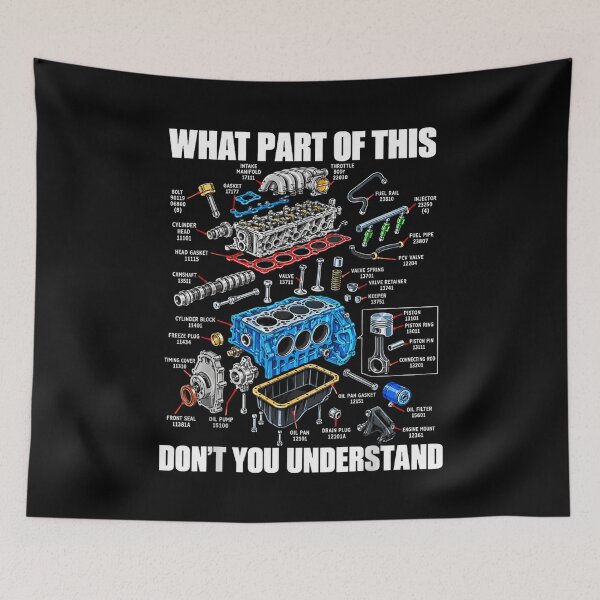 Item preview, What Part of This Don’t You Understand Engine Diagram designed and sold by SaboCollita.