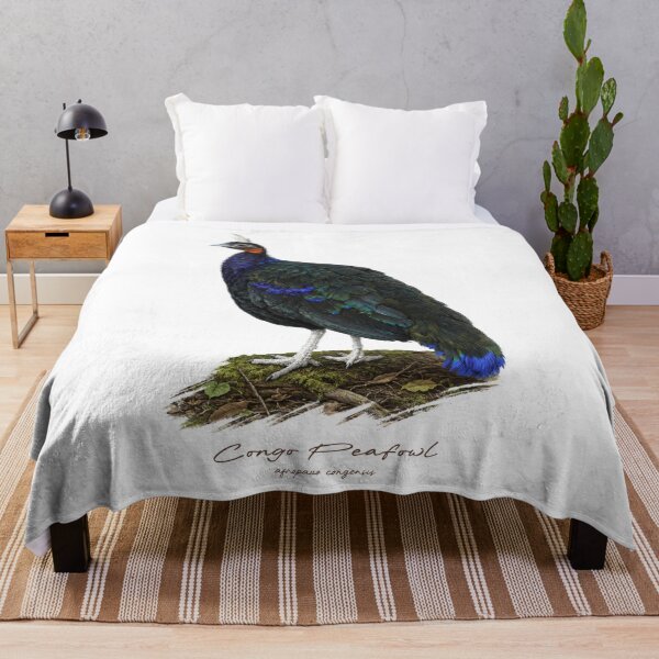 Item preview, Congo Peafowl on Forest Ground Bird Illustration designed and sold by Takeda-art.