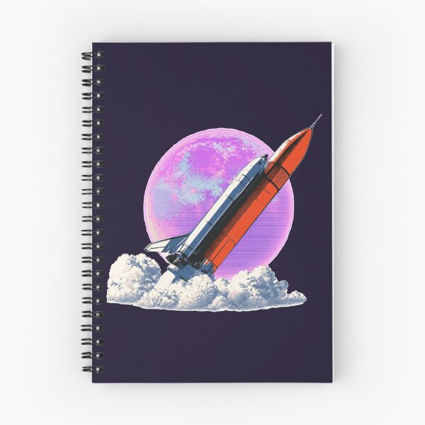 Item preview, Synthwave Space Shuttle Rocket Launch Vaporwave Retro Art designed and sold by KungPowUnicorn.