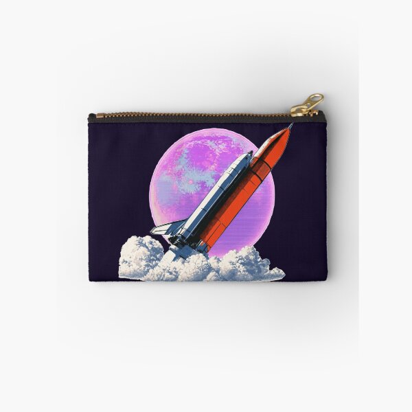 Item preview, Synthwave Space Shuttle Rocket Launch Vaporwave Retro Art designed and sold by KungPowUnicorn.