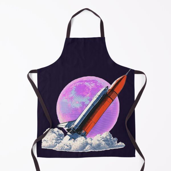 Item preview, Synthwave Space Shuttle Rocket Launch Vaporwave Retro Art designed and sold by KungPowUnicorn.