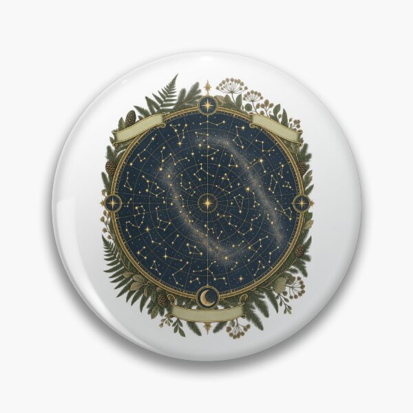 Item preview, Constellation Star Chart | Celestial Botanical Art | Stargazer Gift designed and sold by Brackenlume Studio.