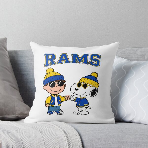 Item preview, Charlie Brown & Snoopy Los Angeles Rams Football Retro F313 designed and sold by GLUVY-THEME.