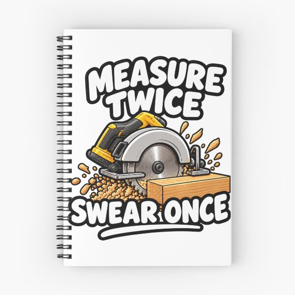 Item preview, Measure Twice Swear Once Funny Carpenter Design designed and sold by Kenzie & Co.