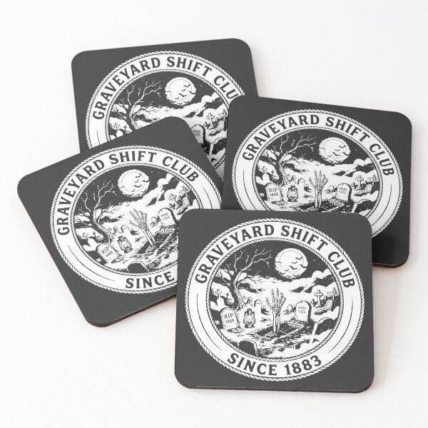 Item preview, Graveyard Shift Club Vintage Cemetery Halloween designed and sold by NUSA NIPA.