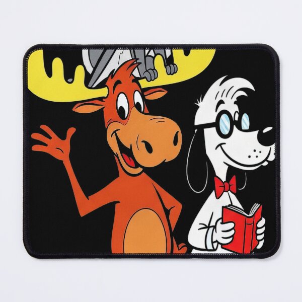 Item preview, Cartoon Moose & Clever Dog Team Vintage Graphic Tee #6531 designed and sold by shawn-muse.