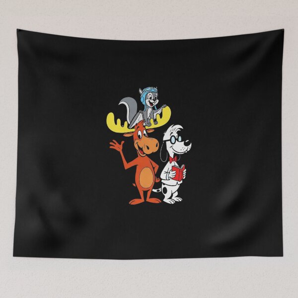 Item preview, Cartoon Moose & Clever Dog Team Vintage Graphic Tee #6531 designed and sold by shawn-muse.
