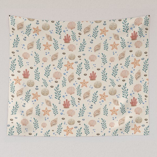 Item preview, Copy of Starfish Sand Dollar Coastal Seamless Pattern designed and sold by SheHood.