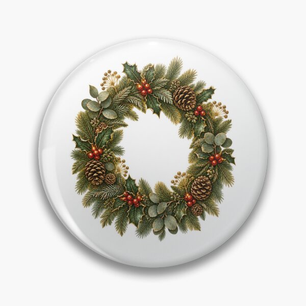 Item preview, Winter Woodland Wreath | Cottagecore Christmas Botanical Art | Cosy Home Gift designed and sold by Brackenlume Studio.