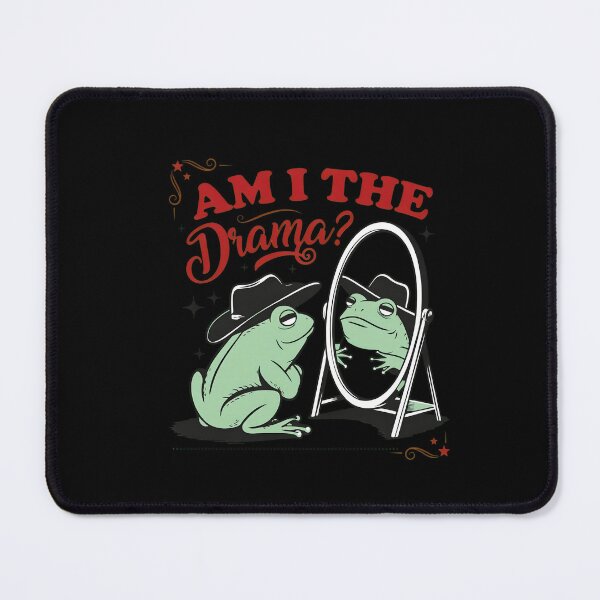 Item preview, Am I The Drama Frog Cowboy Mirror designed and sold by CarmelReichert.