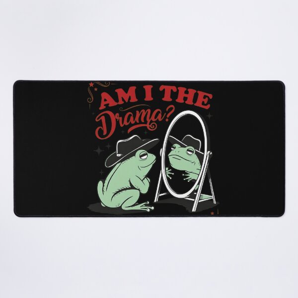 Item preview, Am I The Drama Frog Cowboy Mirror designed and sold by CarmelReichert.