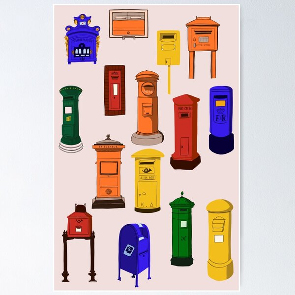 Item preview, Colourful Postboxes from All over the World designed and sold by Liliaphylla.