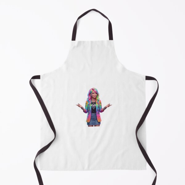 Item preview, Colorful Tokyo Pop Cyberpunk Girl with Patches and Rainbow Hair designed and sold by Zen Motif Japan.