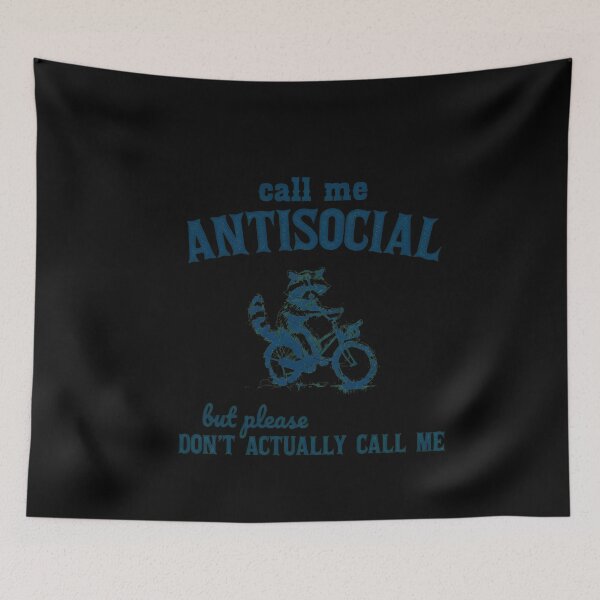 Item preview, Call Me Antisocial Raccoon on Bike designed and sold by CarmelReichert.