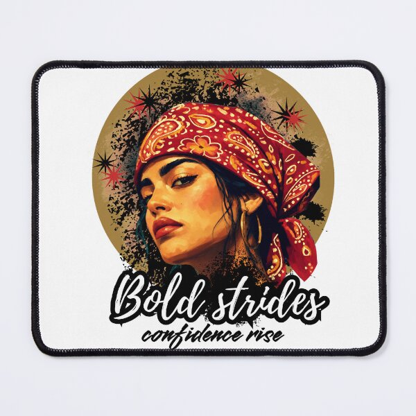 Item preview, Bold strides confidence rise -woman face portrait design. designed and sold by She - artist creations .