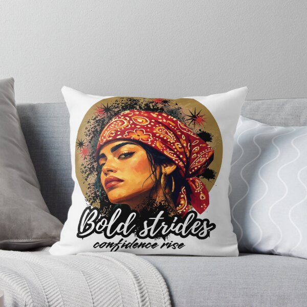 Item preview, Bold strides confidence rise -woman face portrait design. designed and sold by She - artist creations .