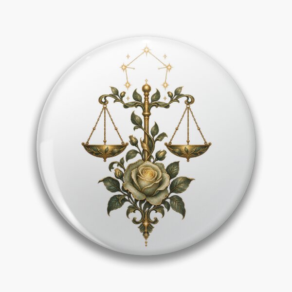 Item preview, Libra Zodiac Botanical | Celestial Star Sign Art | Libra Birthday Gift designed and sold by Brackenlume Studio.