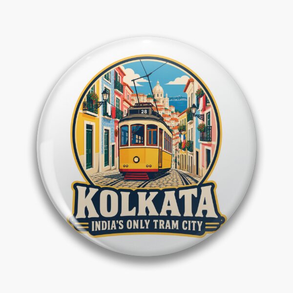 Item preview, Kolkata Tram India Vintage Travel Poster – Calcutta Tram West Bengal Design designed and sold by Globalcitytees.