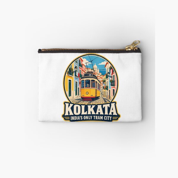 Item preview, Kolkata Tram India Vintage Travel Poster – Calcutta Tram West Bengal Design designed and sold by Globalcitytees.