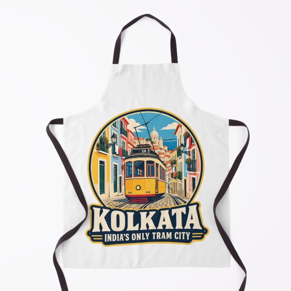 Item preview, Kolkata Tram India Vintage Travel Poster – Calcutta Tram West Bengal Design designed and sold by Globalcitytees.
