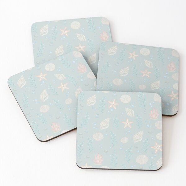Item preview, Starfish Sand Dollar Coastal Seamless Pattern designed and sold by SheHood.