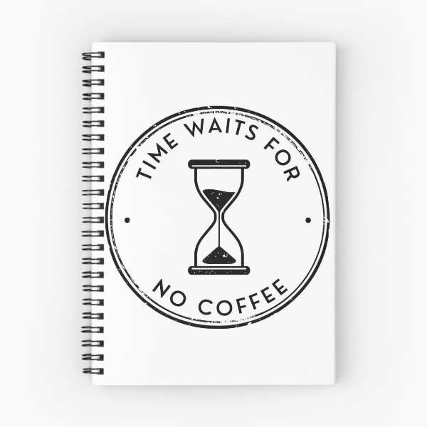Item preview, Time Waits for No Coffee - Funny Caffeine Stamp designed and sold by DecibelDecor034.