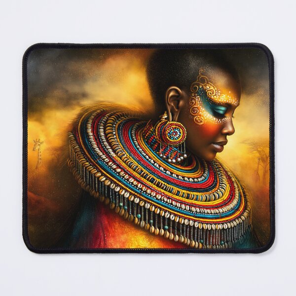 Item preview, Vibrant Portrait with Cultural Influence and Grace designed and sold by Artessie.