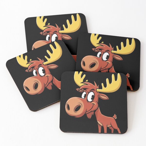 Item preview, Cute Cartoon Moose Big Eyes Vintage Style Tee #3752 designed and sold by shawn-muse.