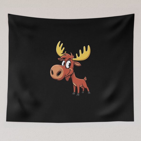 Item preview, Cute Cartoon Moose Big Eyes Vintage Style Tee #3752 designed and sold by shawn-muse.