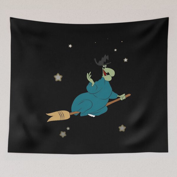 Item preview, Flying Witch on Broom in Starrys Night designed and sold by Beschoshop.