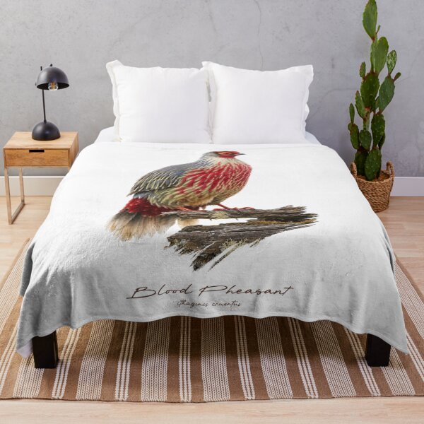 Item preview, Blood Pheasant on Dried Branch Bird Illustration designed and sold by Takeda-art.