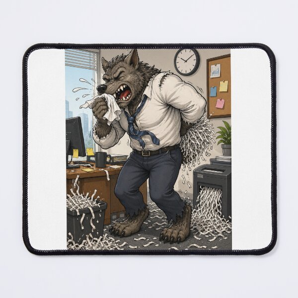 Item preview, Werewolf Office Paper Shredder Work  Chaos designed and sold by ComedyInkFactor.