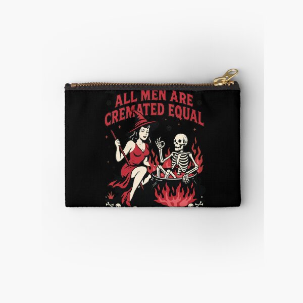 Item preview, All Men Are Cremated Equal Witch Skeleton designed and sold by CarmelReichert.
