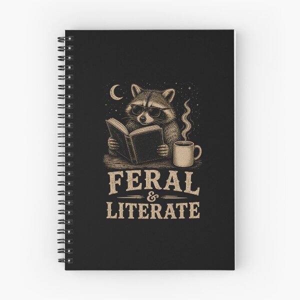 Item preview, Feral And Literate Raccoon designed and sold by Animavera.