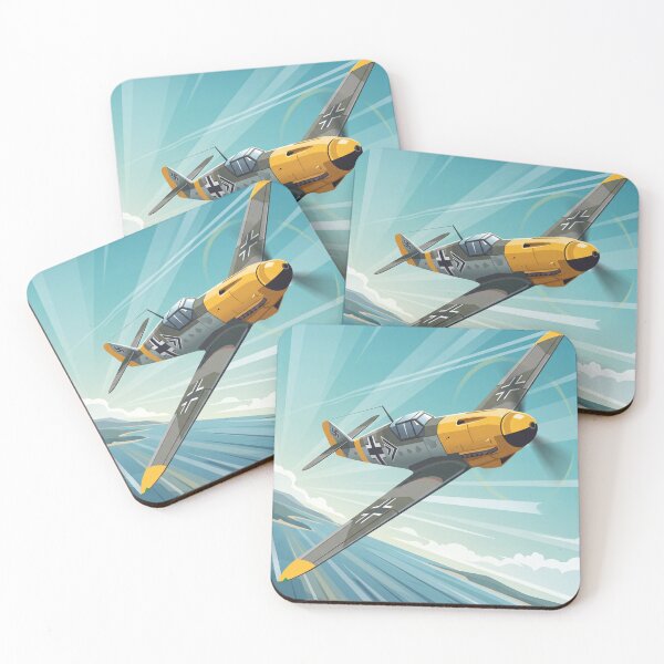 Item preview, Bf 109 Buchon Banking Vector Illustration designed and sold by Airpower Art.